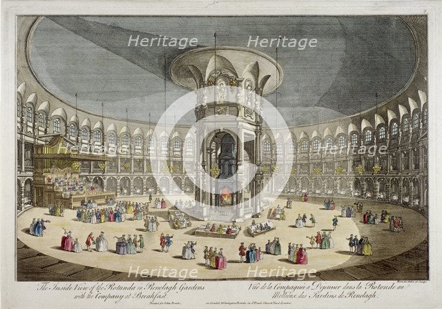 The Rotunda in Ranelagh Gardens, Chelsea, London, c1750. Artist: Thomas Bowles