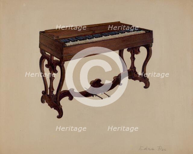 Melodeon, c. 1938. Creator: Edna C. Rex.