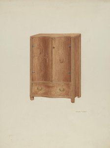 Cupboard, 1938. Creator: Edward Jewett.