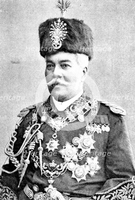 His Highness the late Sultan of Johore, G.C.M.G., K.C.S.I., 1895. Creator: Herr Nache.