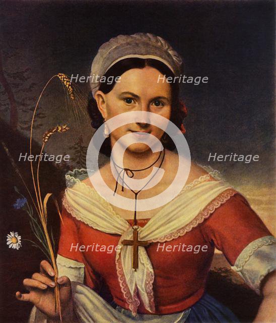 'Portrait of the dancer K. A. Telesheva', 1828, (1965).  Creator: Orest Kiprensky.