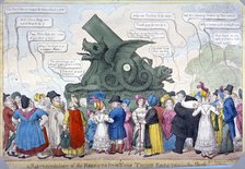 'A representation of the Regent's tremendous thing erected in the Park', 1816. Artist: Anon