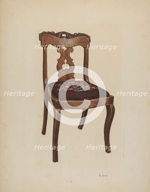 Side Chair, 1941. Creator: Lelah Nelson.