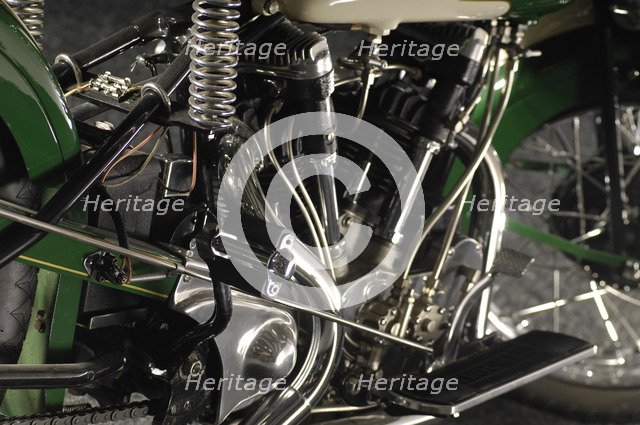 Crocker big tank V twin 1937. Artist: Simon Clay.