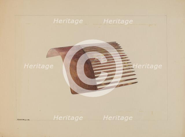 Comb, c. 1936. Creator: Edith Magnette.
