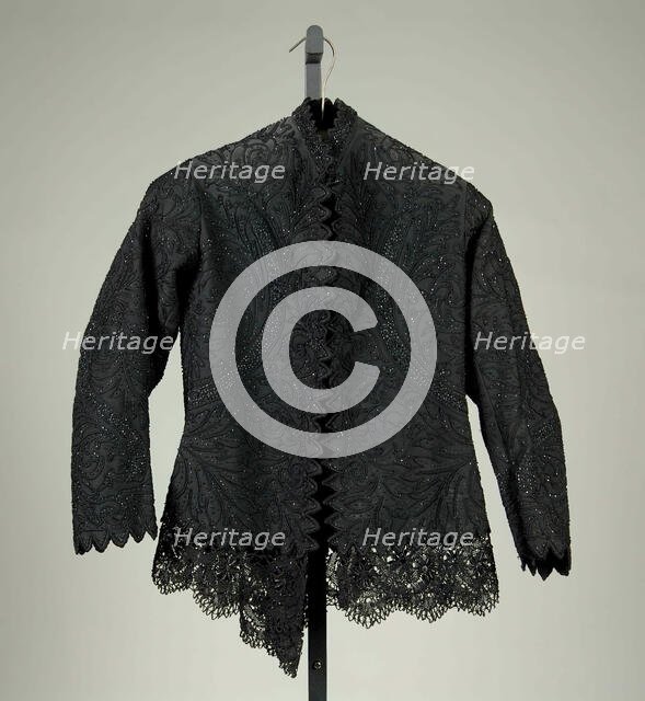 Evening jacket, American, 1870. Creator: Unknown.