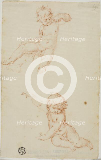 Two Seated Putti, n.d. Creator: Unknown.