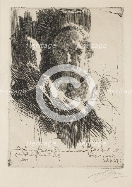 Portrait of the Sculptor Prince Paolo Troubetzkoy (1866-1938), 1909.