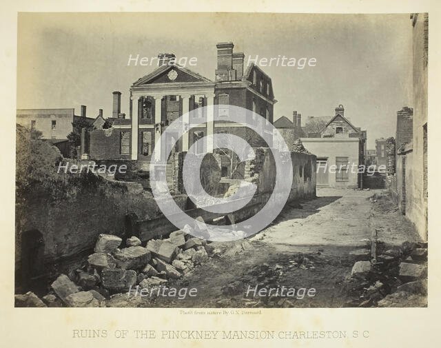 Ruins of the Pinckney Mansion, Charleston, S.C., 1865. Creator: George N. Barnard.