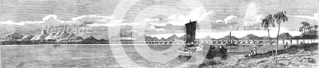 Viaduct on the Madras Railway across the River Poiney, in Arcot, 1857. Creator: Unknown.