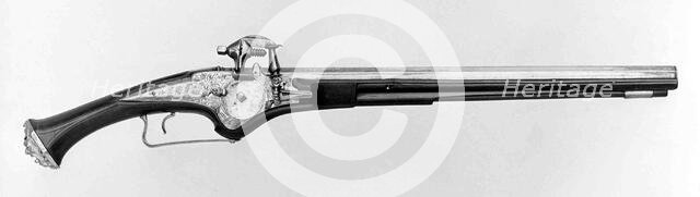Wheellock Pistol, Swiss, Zürich, dated 1640. Creator: Felix Werder.