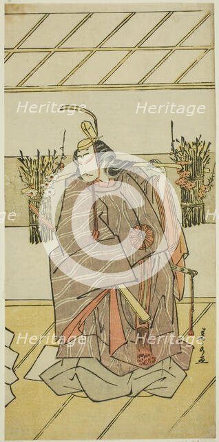 The Actor Nakamura Tomijuro I as the Spirit of Taira no Masakado Disguised as Otomo no..., c. 1775. Creator: Tamagawa Shunsui.