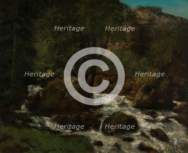 A Brook in the Forest, Jura, 1872. Creator: Gustave Courbet.