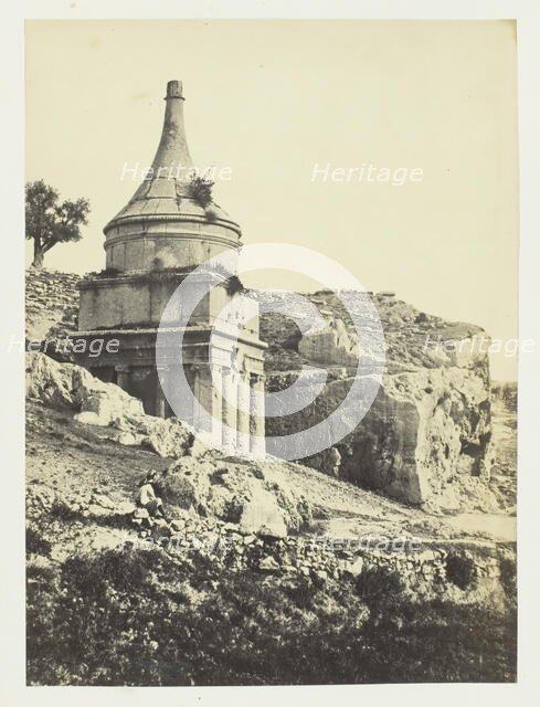 Absalom's Tomb, Jerusalem, 1857. Creator: Francis Frith.