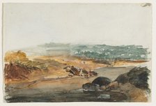 Landscape (recto). Creator: Antoine-Louis Barye (French, 1796-1875).