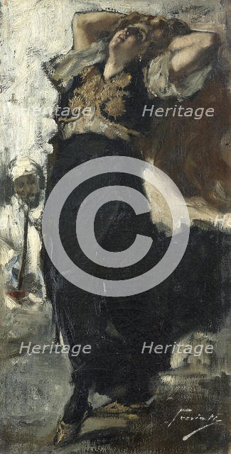 The artist's wife as a Turkish dancer. Creator: Previati, Gaetano (1852-1920).