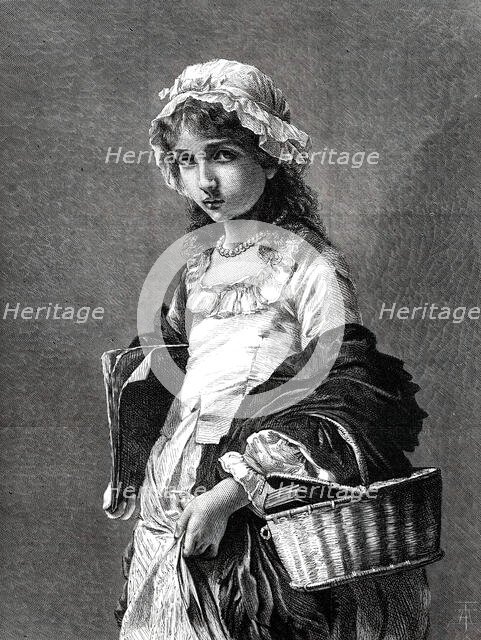 "Going to School" by Mdlle. J. Bole, from a photograph by Messrs. Goupil and Co., 1876. Creator: Unknown.