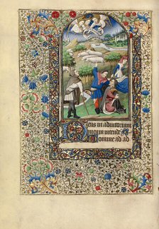 The Annunciation to the Shepherds; Book of Hours, about 1440-1450. Creator: Workshop of the Bedford Master.