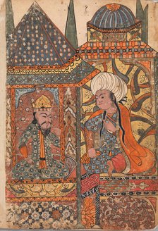 Burzuyeh is Summoned by Nushirvan on his Return from India, Folio from a Kalila..., 18th century. Creator: Unknown.