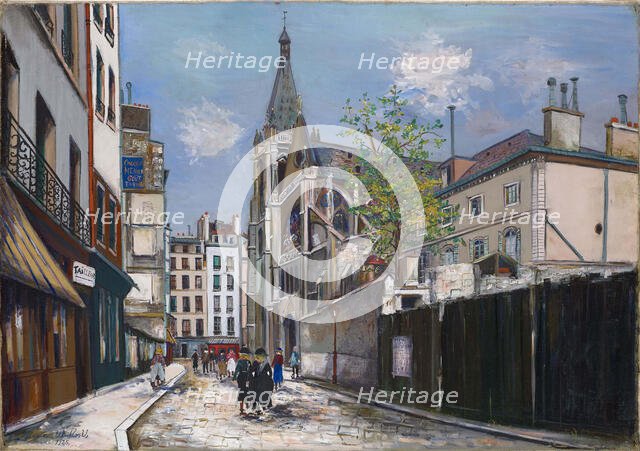The Church of Saint-Séverin (Église Saint-Séverin), Paris, 1925. Creator: Maurice Utrillo.