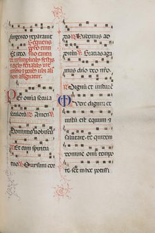 Missale: Fol. 179: Music for various ordinary prayers, 1469. Creator: Bartolommeo Caporali (Italian, c. 1420-1503).