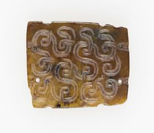 Plaque with Interlinked Scrolls, Eastern Zhou dynasty, (c. 770-256 B.C.), 7th century B.C.  Creator: Unknown.