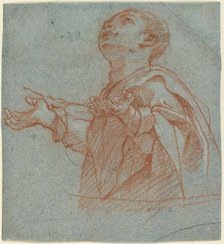 A Boy Gazing Upward in Adoration, c. 1594. Creator: Bartolomeo Cesi.