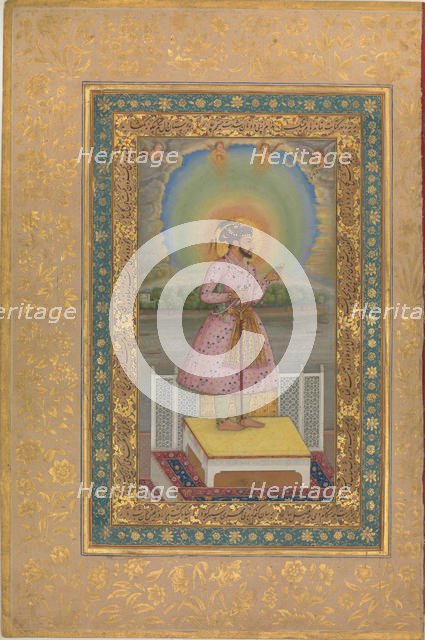 Shah Jahan on a Terrace , 1627. Creator: Anonymous.