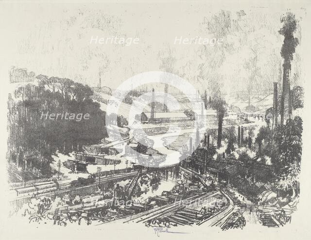 Munition Works, 1916. Creator: Joseph Pennell.