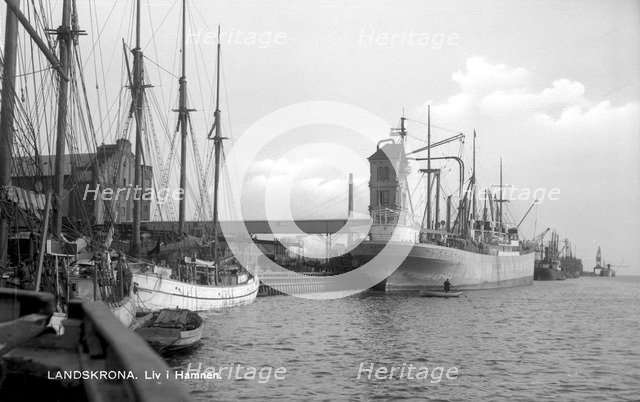 The harbour of Landskrona, Sweden 1925, Artist: Unknown