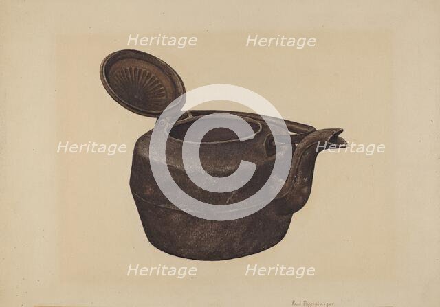 Tea Kettle, 1935/1942. Creator: Paul Poffinbarger.