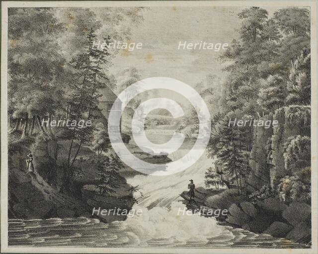Landscape with Waterfall, n.d. Creator: Pendleton's Lithography.