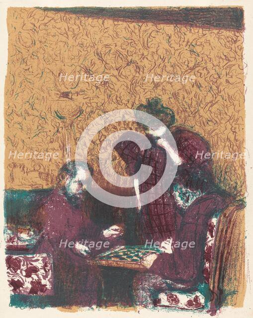 Game of Checkers (La partie de dames), 1897/1898 (published 1899). Creator: Edouard Vuillard.