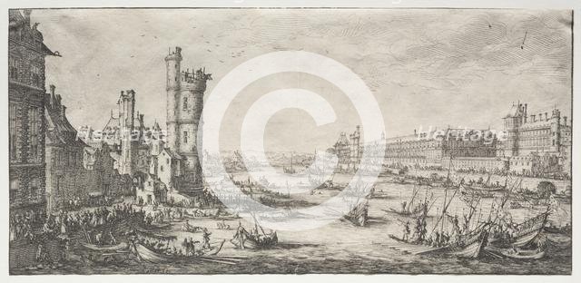 Les deux grandes vues de Paris: Vue du Louvre, 1628-1630. Creator: Jacques Callot (French, 1592-1635).