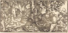 Lot and His Daughters, c. 1530. Creator: Hans Schäufelein the Elder.