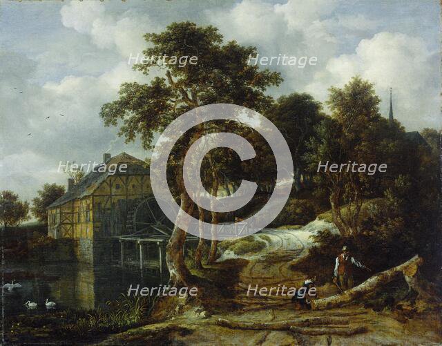 Landscape with watermill, 1661. Creator: Jacob van Ruisdael.