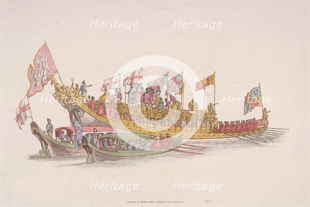City of London State Barge, 1805. Artist: Anon