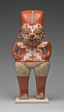 Female Figure with Bold, Geometric Face and Body Paint, 200/100 B.C. Creator: Unknown.