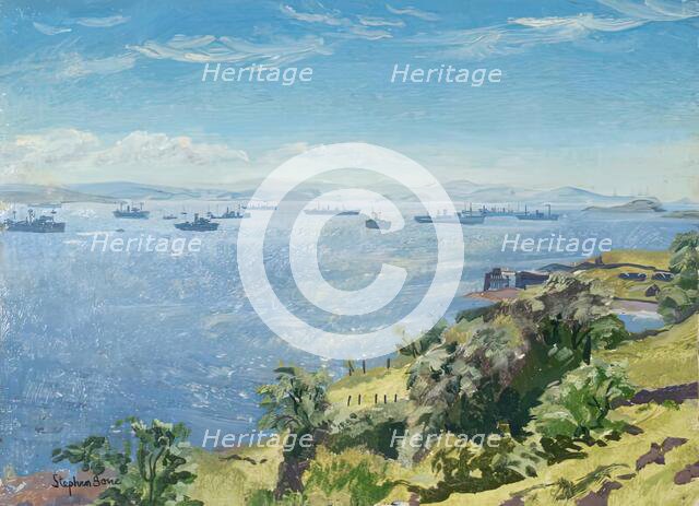 Convoy Anchorage, from Lismore, 1939-1945. Creator: Stephen Bone.