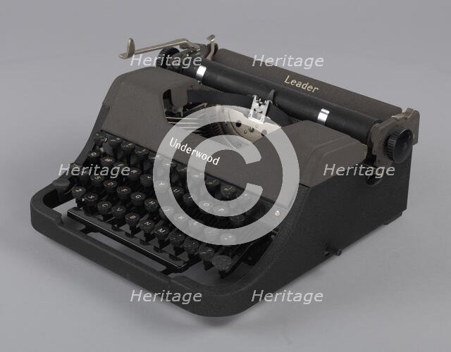 Underwood typewriter and case, ca. 1950. Creator: Underwood Typewriter Company.