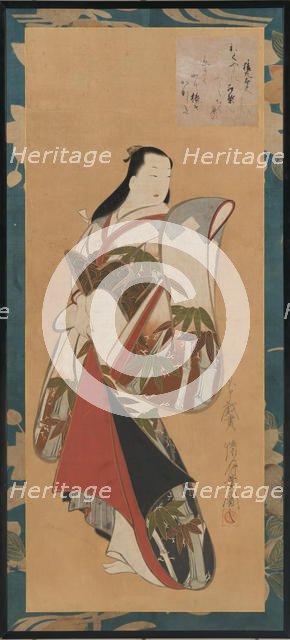 Standing Courtesan, early 18th century. Creator: Kaigetsudo Ando.