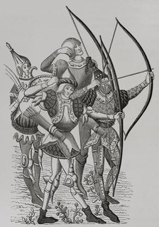 French archers of the 15th century, (1877).  Creator: Unknown.