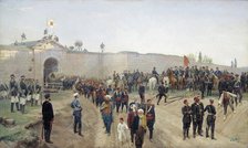 Turkish capitulation at Nikopol on 4th June 1877', 1883. Creator: Dmitriev-Orenburgsky, Nikolai Dmitrievich (1837-1898).