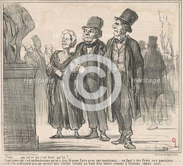 Tiens ... qu'est-ce qu'c'est donc qu'ça? ..., 19th century. Creator: Honore Daumier.