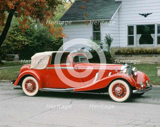 1936 Mercedes Benz 500K Sedanca Drophead. Artist: Unknown.