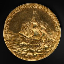 The Juxon Medal: The Dominion of the Seas [reverse], 1639. Creator: Nicolas Briot.