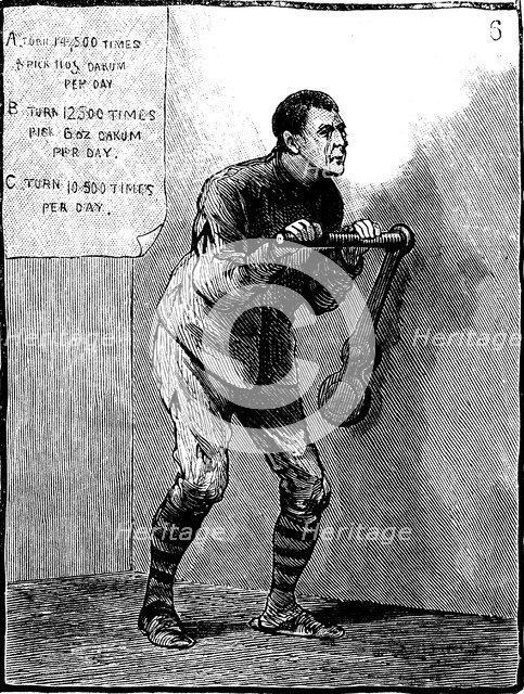 Prison discipline, 1884. Artist: Anon