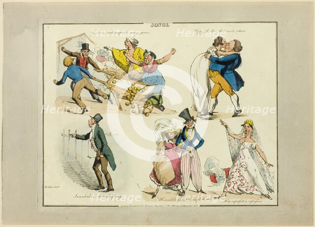 Plate from Illustrations to Popular Songs, 1822. Creator: Henry Thomas Alken.