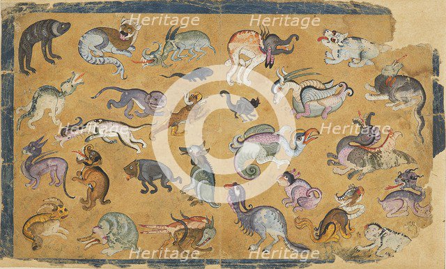 Grotesque animals, 18th-19th century. Artist: Unknown.