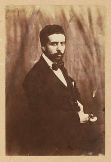 Portrait of a Gentleman, 1854. Creators: Achille Deveria, Théodule Deveria.